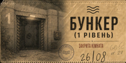 Карта для бункера (1 рівень)